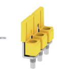Weidm&uuml;ller 1054960000 &mdash; Terminal Block Cross-Connector when screwed in, yellow, 63 A Poles 3 P 9.90 Ins Yes W 7.55 mm
