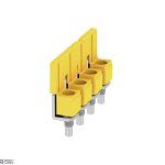 Weidm&uuml;ller 1055060000 &mdash; Terminal Block Cross-Connector when screwed in, yellow, 63 A Poles 4 P 9.90 Ins Yes W 7.55 mm