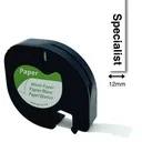 SPECIALIST+ lenta LETRATAG komp., 12 mm, black / white, 31-2-A91200