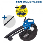 akuga leaf blower/tolmuimeja 3-in-1 BC-BLV720-X, komplekt S2.5, Scheppach, 5912105400