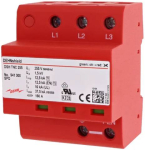 Dehn 941300 &mdash; Combined Arrester application-optical shield, type 1+2, jaoks three-faas, TN-C, Uc 255V AC, Iimp 37.5kA, 3-Pole