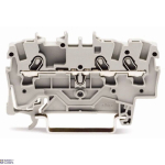 WAGO 2001-1301 &mdash; Through Terminal Block 3-Conductor, 1.5 mm&sup2;, Push-In Cage klamber&reg;, Gray