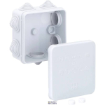 Spelsberg 32298001 &mdash; Junction Box HP 80-L, Max. Conductor 2,5 mm&sup2;, 400 V AC, IP55, IK07, 85 &times; 85 &times; 42 mm, Grey, Stepped Nipple M20