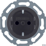 Berker 475501 &mdash; SCHUKO padrun outlet enhanced contact protection, Adjustable Mounting Orientation in 45&deg;step