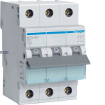 Hager MCN301 &mdash; Miniature Circuit Breaker 3P, 6 kA C-1 A, 3M