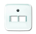Busch-Jaeger 2CKA001753A8402 &mdash; 1803-02-214 CoverPlates (partly incl. Insert) carat&reg; Alpine white