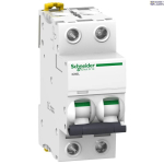 Schneider Electric A9F95202 &mdash; Miniature Circuit Breaker Acti9 iC60L, 2P, 2 A, K Curve, 100 kA, 12&ndash;133 V AC