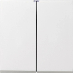 Gira 029503 &mdash; Rocker System 55 2-Gang, Pure White Glossy