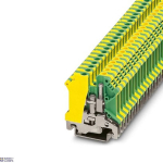 Phoenix Contact 0441504 &mdash; Protective Conductor Terminal Block USLKG, 0.2mm&sup2;-6mm&sup2;, NS 35/7.5 / NS 35/15 DIN Rail, Green/Yellow, 2-Connection