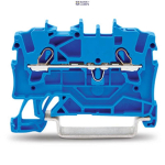 WAGO 2001-1204 &mdash; Through Terminal Block 2-Conductor, 1.5 mm&sup2;, Blue, jaoks Ex E Ii ja Ex I Applications