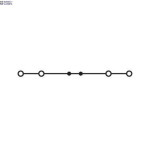 WAGO 2001-1404 &mdash; Through Terminal Block 4-Conductor, 1.5 mm&sup2;, must, jaoks Ex E Ii ja Ex I Applications