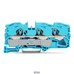 WAGO 2016-1304 &mdash; Through Terminal Block 3-Conductor, 16 mm&sup2;, Blue, jaoks Ex E Ii ja Ex I Applications