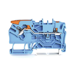 WAGO 2102-5204 &mdash; Through Terminal Block 2-Conductor, 2.5 mm&sup2;, koos Lever ja Push-Button, Blue