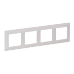 Legrand 754004 &mdash; Plate Valena Life White, IP20, IK04, 1 moodul, 8 moodulid, 4-Gang