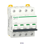 Schneider Electric A9F74404 &mdash; Miniature Circuit Breaker Acti9 iC60, 4P, 4 A, 6 kA, C Curve