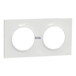 Schneider Electric S520704 &mdash; Cover Frame jaoks Domestic Switching Devices, White, Odace Styl - 2 Horizontal Or Vertical Station Plate 71mm O.c.