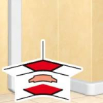 Legrand 010605 &mdash; Internal Bend 80-100&deg; DLP Pure white, Plastic, 50 mm, 105 mm