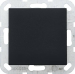 Gira 0268005 &mdash; Blank Cover Plate System 55 koos Support Ring, must Matt (Lacquered)