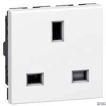 Legrand 077505 &mdash; padrun Outlet Mosaic 2P+E, 13A, 2 Modules, White, 250V