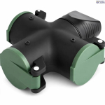 THORGEON 23005 &mdash; 3-Way Rubber padrun adapter, 16A 250V, 3500W, koos Child Safety Shutters & Hook