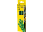 hot adhesive rods 11,2 mm x 200 mm, green, ar spīdumiem, 5 tk, 45-61205, DREL
