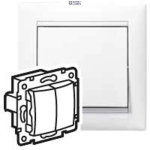 Legrand 774405 &mdash; Switch Double Valena Life White, 1P, 10A, 250V, IP31