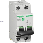 Schneider Electric M9U21206 &mdash; Miniature Circuit Breaker Multi9 C60H-DC, 2P, 6 A, C Curve, 500 V DC, 20 kA