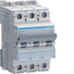Hager NDN306 &mdash; Miniature Circuit Breaker 3P, 6 A D-Curve, 10 kA, 3M