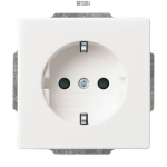 Busch-Jaeger 2CKA002011A6207 &mdash; 20 EUC-84-500 katted (partly incl. Insert) Protective Contact (SCHUKO) studio white - 63x63