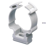 GEWISS GW50607 &mdash; Shockproof Polymer Saddle Collar Clip jaoks External Conduits &Oslash; 25mm, hall RAL 7035