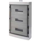 GEWISS GW40108 &mdash; Distribution Board koos Panels koos Window ja Extractable Frame, Pre- Arranged jaoks klemme, (18x3) 54m Ip65