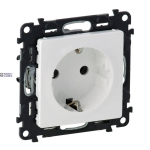 Legrand 753109 &mdash; padrun Outlet Valena Life Shuttered, klamber Contact, 60Hz, RAL 9003, Child Protection