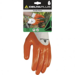 Textile t&ouml;&ouml;kindad, polyester koos nitrile coating, 9, Delta Plus, DPVE715OR09