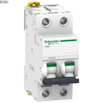 Schneider Electric A9F94210 &mdash; Miniature Circuit Breaker Acti9 iC60L, 2P, 10 A, 15 kA, C Curve, 12&ndash;133 V AC