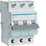 Hager MCS310 &mdash; Miniature Circuit Breaker 3P, 6 kA C-10 A Quick Connect, 3M