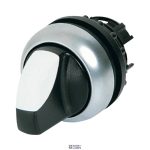 EATON 216812 &mdash; M22-WLK-W Illuminated selector switch actuator, RMQ-Titan, koos thumb-grip, momentary, 2 positions, White, Bezel: titanium