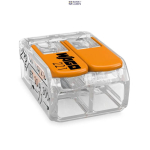 WAGO 221-412 &mdash; Splicing Connector koos Levers 2-Conductor, 4 mm&sup2;, Transparent, jaoks All Conductor Types