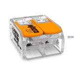 WAGO 221-612 &mdash; Splicing Connector koos Levers 2-Conductor, 6 mm&sup2;, Transparent, jaoks All Conductor Types
