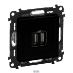 Legrand 756312 &mdash; USB padrun Valena Life 15W, Black, 3A, AA, 50 - 60Hz, 2&times;USB-A