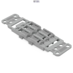 WAGO 221-2513 &mdash; Mounting Carrier koos Strain Relief 3-Way, jaoks Inline Splicing Connector koos Lever, koos Snap-In Mounting Foot, Gray