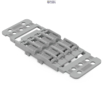 WAGO 221-2514 &mdash; Mounting Carrier koos Strain Relief 4-Way, jaoks Inline Splicing Connector koos Lever, koos Snap-In Mounting Foot, Gray
