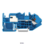 WAGO 2216-7714 &mdash; N-Disconnect Terminal Block 1-Conductor, 16 mm&sup2;, koos Push-Button, Blue