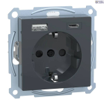 Schneider Electric MTN2367-0414 &mdash; padrun Outlet Merten System M, 3 A, Merten, Schu SO W USB A+C Tpb Ant