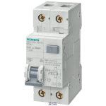 Siemens 5SU1356-7KK16 &mdash; RCBO, 6 kA, 1P+N, type A, 30 mA, C-char, In: 16 A, Un AC: 230 V