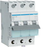 Hager MCS316 &mdash; Miniature Circuit Breaker 3P, 6 kA C-16 A Quick Connect, 3M