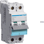 Hager NDN216 &mdash; Miniature Circuit Breaker 2P, 16 A D-Curve, 10 kA, 2M