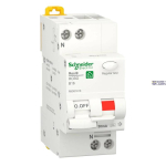 Schneider Electric R9D01616 &mdash; Residual Current Circuit Breaker koos Overcurrent Protection Resi9 RCBO, 16A, 1P+N, B Curve, 6kA, 230V