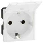 Legrand 077219 &mdash; padrun Outlet Mosaic Standard, 2P+E, koos Cover, White, 2 mod