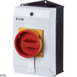 EATON 207319 &mdash; P1-32/I2/SVB/N Main switch, P1, 32 A, surface mounting, 3 pole + N, Emergency switching off function, koos red rotary handle ja yellow locking ring, Lockable in the