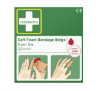 Soft Foam Bandage, beige, 6cm x 2m, Cederroth, 51011019